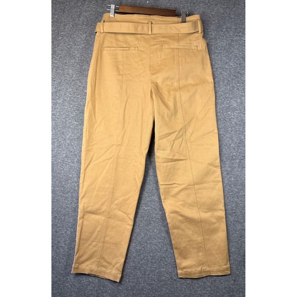 NWT Banana Republic High Rise‎ Tapered Twill Belted Tan Pants Size 10 2024 Fall - Picture 4 of 13